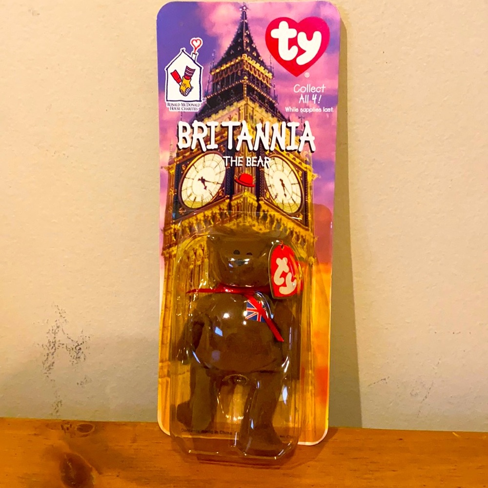 McDonald's Ty Beanie Babies Britannia the Bear still in package